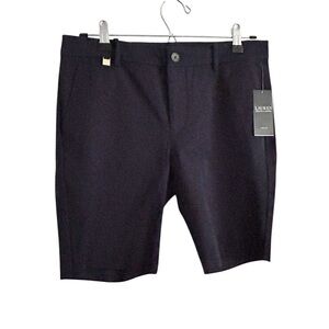 Lauren-Ralph Lauren Navy Bi-Stretch Twill Bermuda Shorts Petite Size 6 NWT
